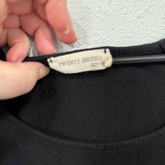 Twenty Second Black Fringe Long Sleeve Top Boho Western Casual Women's - Picture 5 of 8